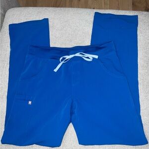 Figs Kade cargo scrub pant. Medium tall. Royal blue.